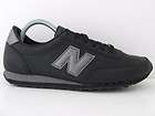 Mens New Balance Leather Trainers 410 Black Grey Nylon Sneakers 7.5 41 