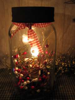   2012 primtive country electric 1 gallon ball jar lamp with rusty lid