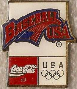 1992 Barcelona Coke US Olympic Baseball Team Pin  
