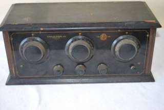   Radio Company Type SR8, 5 Tube 1925 Battery Powered Radio  