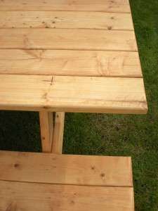 Cedar Toned 6 ft Rectangular Picnic Table w Benches  