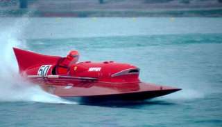 Ferrari Hydroplane Wooden Power Speed Boat Model 32  