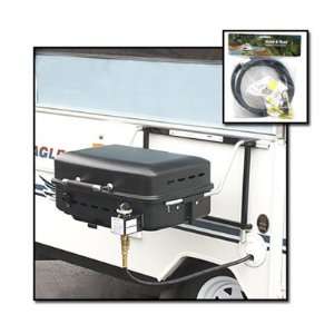  Gas Grill BBQ Trailer Side Mount Barbeque Grill and Hanging Rack 
