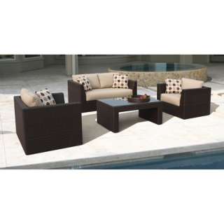 Lexus 4 Piece Wicker Patio Conversation Furniture Set.Opens in a new 