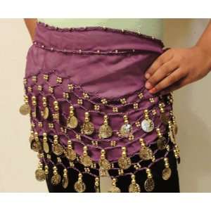  Kids purple belly dance skirt 