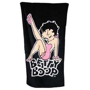 Licensed Betty Boop Leg Kick Black Bath Beach Towel