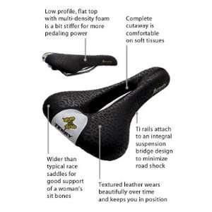  Terry Womens Butterfly Ti Bicycle Saddle   Black 