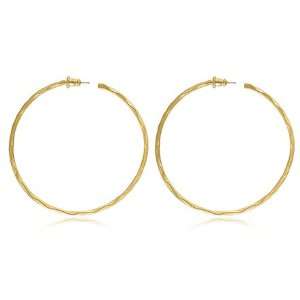  Large Hoop Earrings with 24 Karat Gold Jewelry