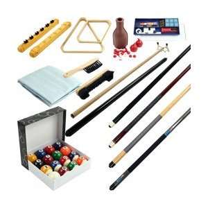  32 piece Billiards Accessories Kit Cues Sticks, Balls for 