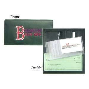  Boston Red Sox Embroidered Leather Checkbook Cover Sports 