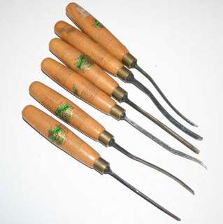 This is a Henry Taylor Wood Carving Chisels   6 Piece Tool Set.