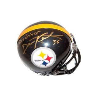   Steelers Autographed Mini Helmet with The Busdriver Inscription