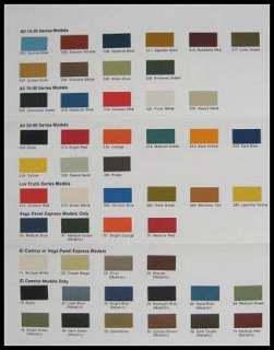1974 Chevy Chevrolet Truck Paint Chip Color Chart Orig.  
