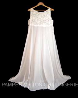 Vintage Chiffon Vanity Fair Nightgown Peignoir Set M/L  