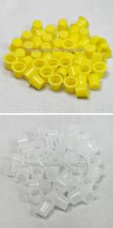   Plastic clear ink caps （50 White medium cups & 50 Yellow samll cups