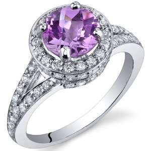 Majestic Sensation 1.75 Carats Pink Sapphire Ring in Sterling Silver 