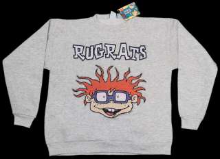 New Gray Throwback 90s Rugrats Chuckie Jersey #17 Crew Neck 