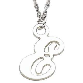 Sterling Silver Script Initial Pendant   Silver ( 20 ) product details 