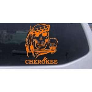 Cherokee Indian Skull Skulls Car Window Wall Laptop Decal Sticker 