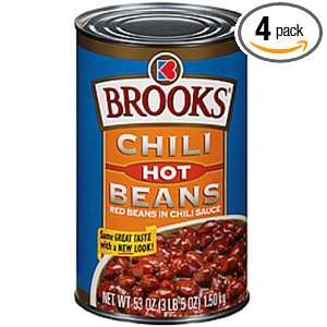 Brooks Hot Chili Beans, 53 Ounce (Pack Grocery & Gourmet Food