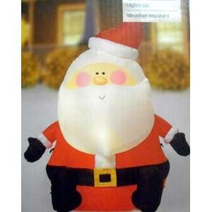  Holiday Time Chubby Santa 4 Ft Christmas Inflatable