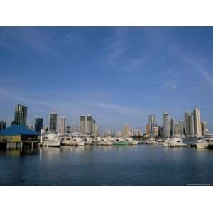 Yachts and City Skyline, Panama City, Panama, Central 