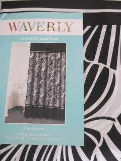 Waverly Curvature BLACK WHITE Shower Curtain NEW  