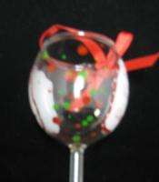   Christmas Ornament Wine Glass Celebrate The Season in a Glass New
