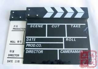 white Clapper board Directors TV Film Slate Movie Cut  