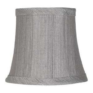  Silver Grey Fabric Lamp Shade 4x5.5x5 (Clip On)