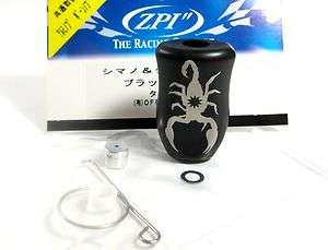 ZPI Bone Graphic Handle Knob for Shimano / Daiwa Reels Black SCORPION 