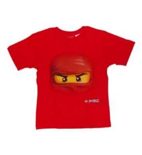  Lego Ninjago Kai Red Ninja Face Boys T shirt: Clothing