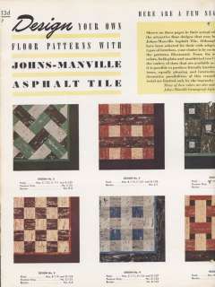    Manville Asphalt Tile Flooring Asbestos Catalog Floor 1947  