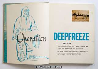 US NAVY OPERATION DEEP FREEZE CRUISE BOOK 1955 1956  