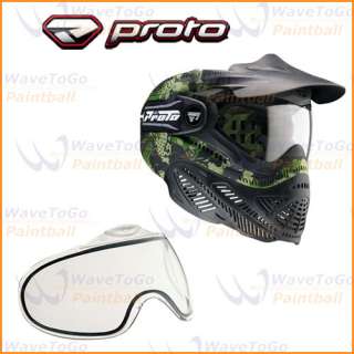 Proto FS Thermal Paintball Goggles Mask Camo + Clear Lens  