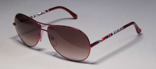   116S AVIATOR RED TEMPLES BROWN LENS SUNGLASS MULTICOLOR PATTERN  