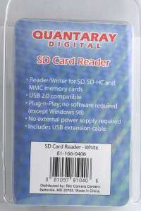 NOS Quantaray Digital Camera Card Reader USB SD MMC  