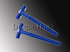 twin blade, disposable razors to prepare the site(s) prior to 
