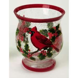  Handpainted Crackle Vase/Hurricane, Heaven & Nature Sing 
