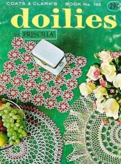 Crochet Coats & Clarks Vintage Doilies 29 Cent Book 136  