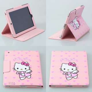 iPad 2 Magnetic PU Leather HelloKitty Case Smart Cover Stand Choose 