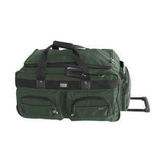   /22 Rolling Wheeled Travel Luggage Carry On Duffel Bag GREEN  