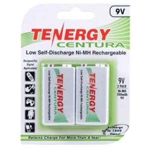 Tenergy Centura 9V Rechargeable Battery NiMH 2pk  