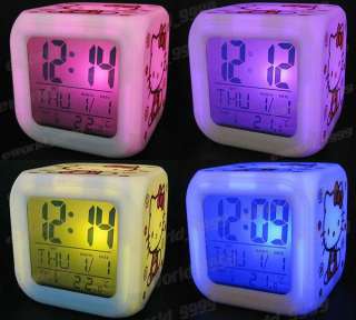 HelloKitty Fashion Alarm Square Electronic Clock Z005  