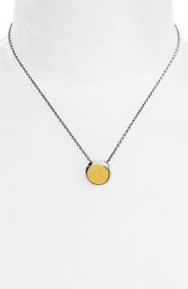 Elizabeth and James Eclipse Two Tone Round Pendant Necklace 