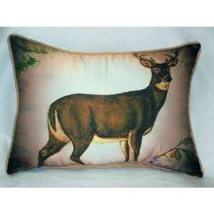  Betsy Drake HJ236 Deer in Snow Art Only Pillow 15x22