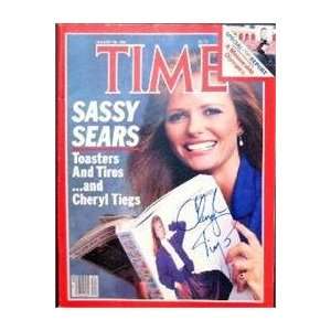 Cheryl Tiegs autographed Time Magazine
