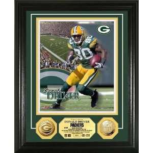Donald Driver Green Bay Packers 24KT Gold Coin Photo Mint