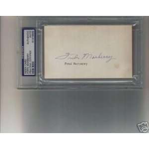  Fred Firpo Marberry signed autograph Index Card PSA/DNA 