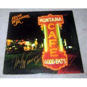 HANK WILLIAMS JR autographed MONTANA CAFE record *PROOF 